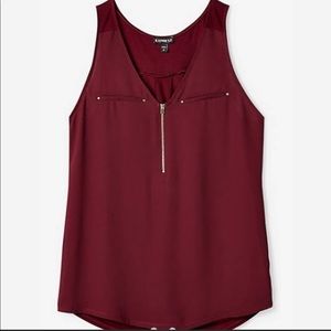 Express Hudson Tank, Deep Red, Sz. Large